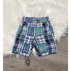 FORE!! Green & Blue Plaid‎ Shorts 9/12month NEW